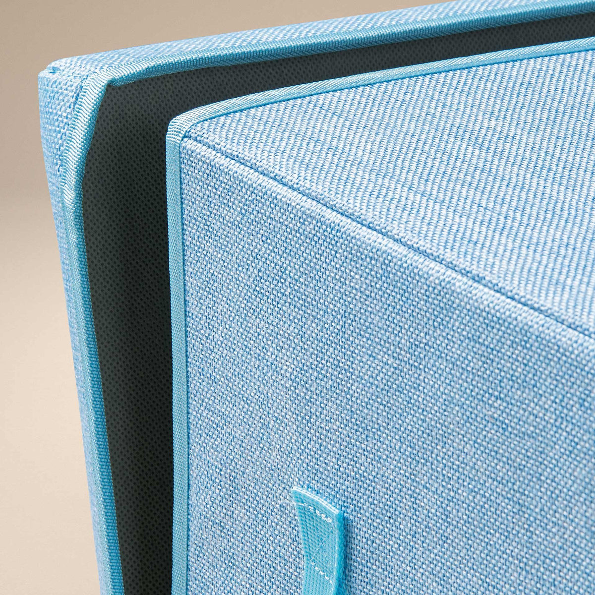 Scatola portaoggetti azzurra, con coperchio, 33x33x33 cm