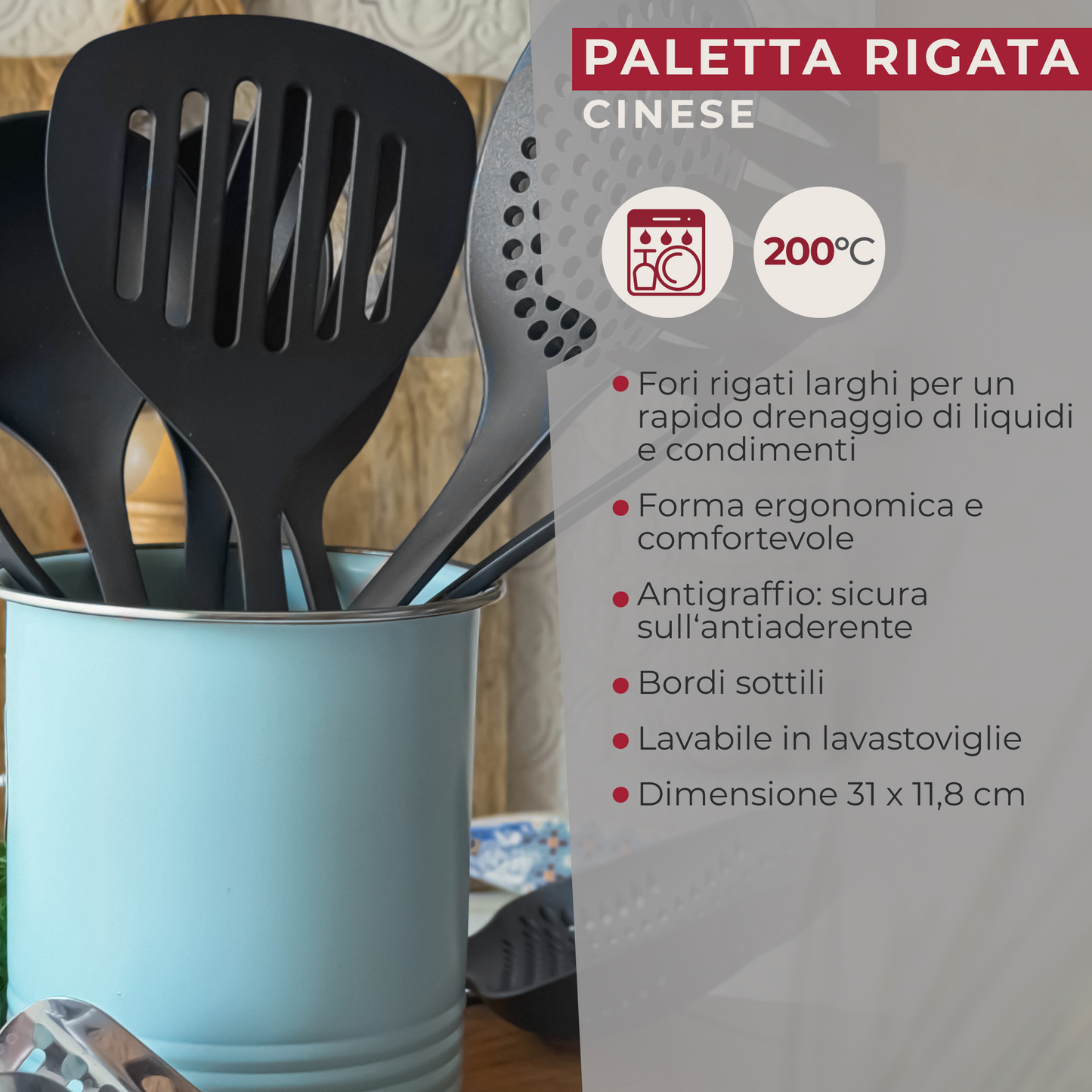 Paletta Forata Larga, Linea Nero