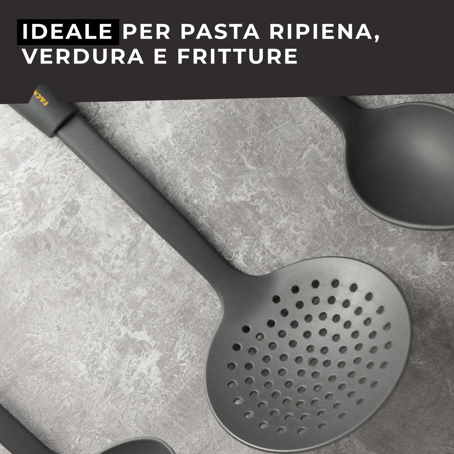 Schiumarola da cucina in nylon, Linea Soft Collection, Fackelmann