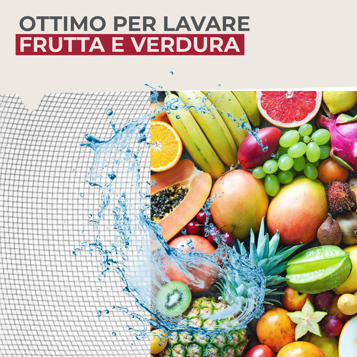 Colapasta in rete acciaio inox, Ø25cm