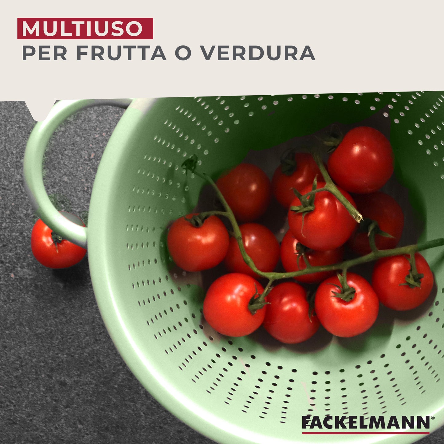 Scolapasta profondo, in acciaio inox, Ø18x11 cm