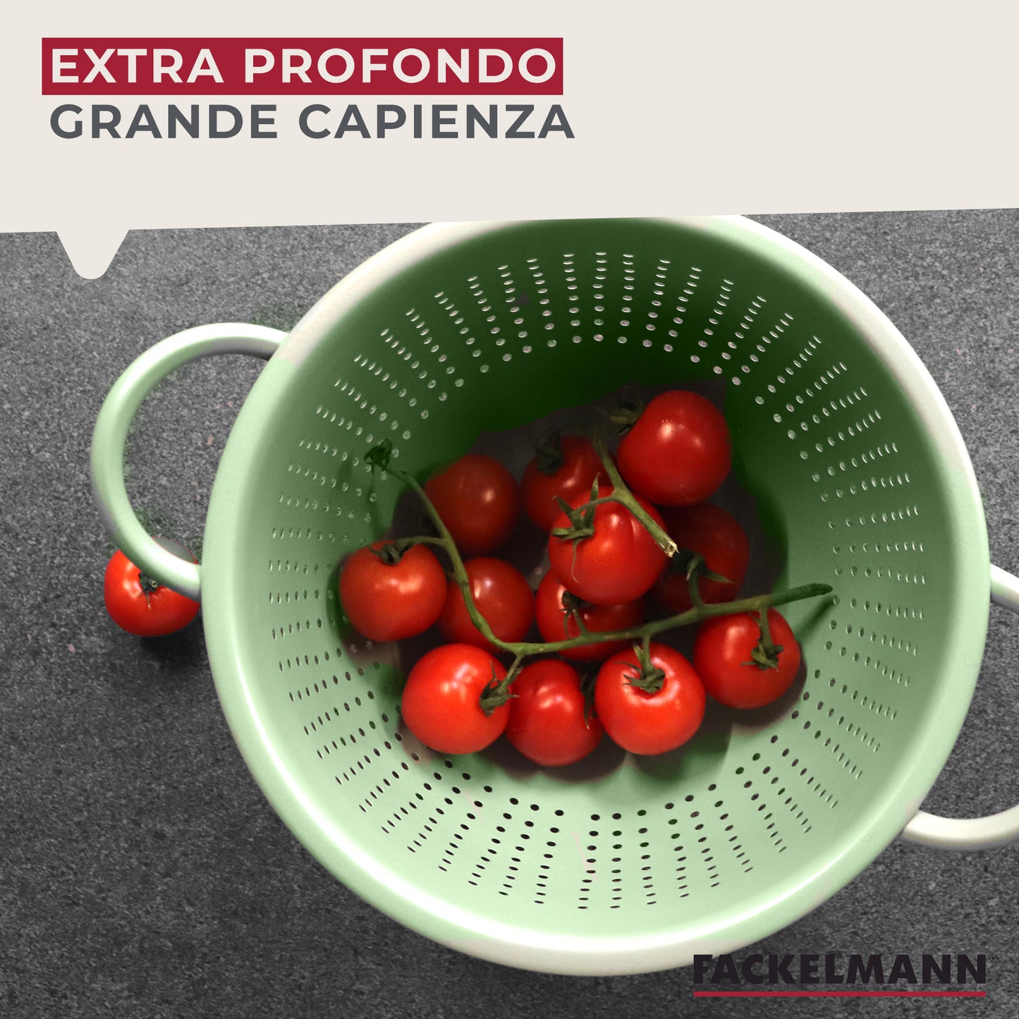 Scolapasta profondo, in acciaio inox, Ø18x11 cm