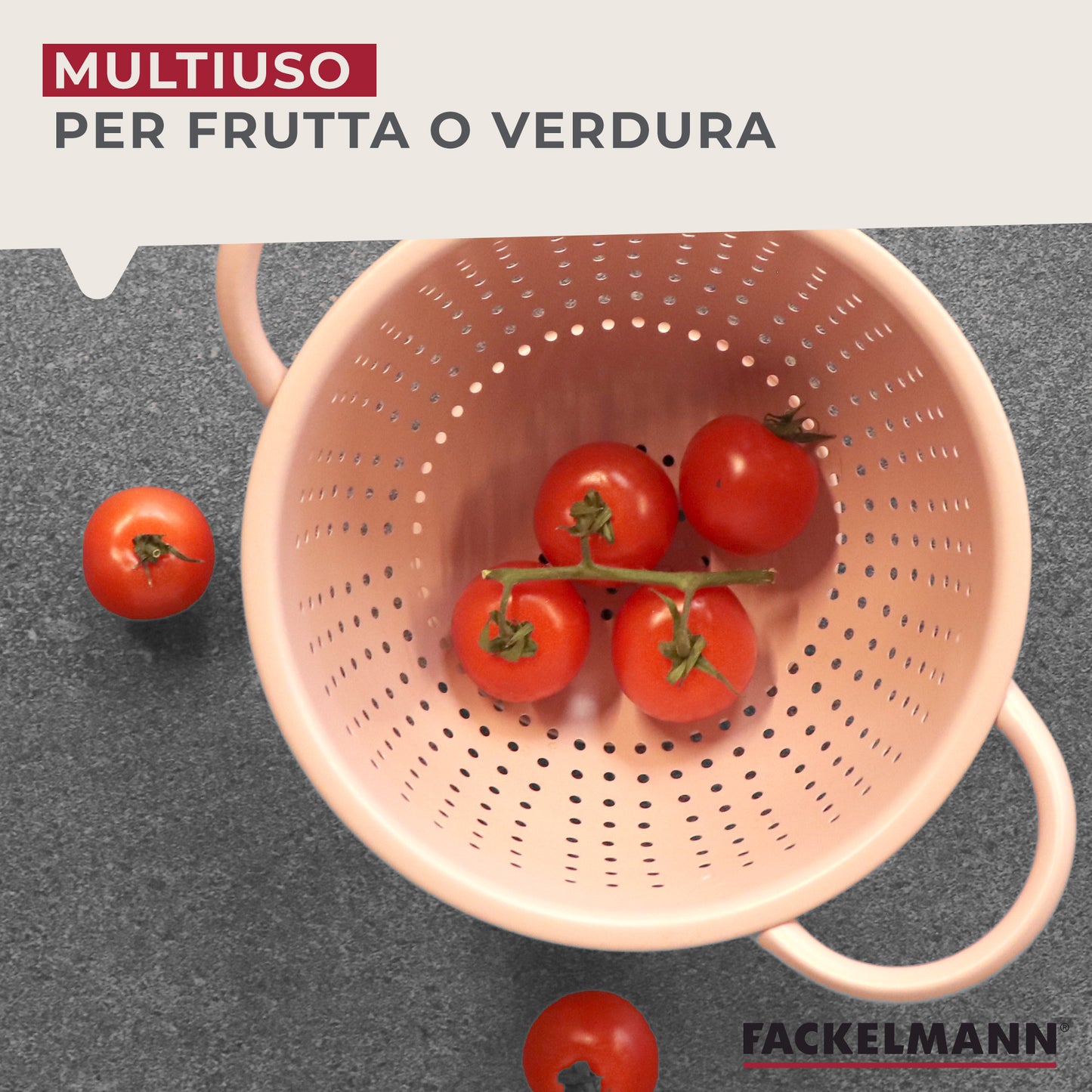 Scolapasta profondo, in acciaio inox, Ø18x11 cm