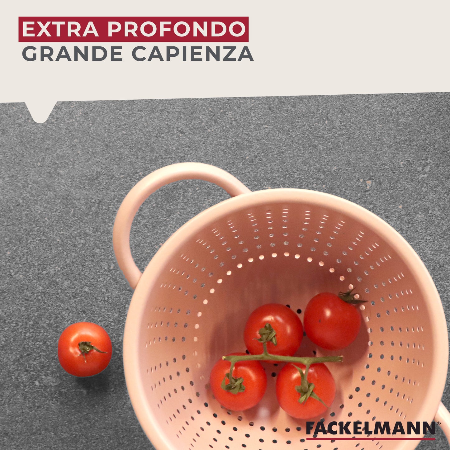 Scolapasta profondo, in acciaio inox, Ø18x11 cm