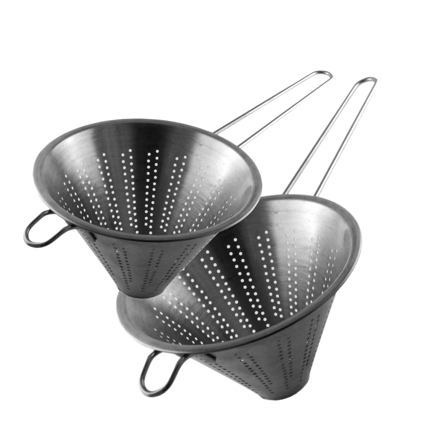 Fackelmann Set 2 Colini a Rete Fina Conici, Filtro da Cucina Professionale per Brodi, Salse, Zuppe, Spremute e Creme - Colino Cinese da 16 cm e 20 cm in Acciaio Inox - Lavabili in Lavastoviglie