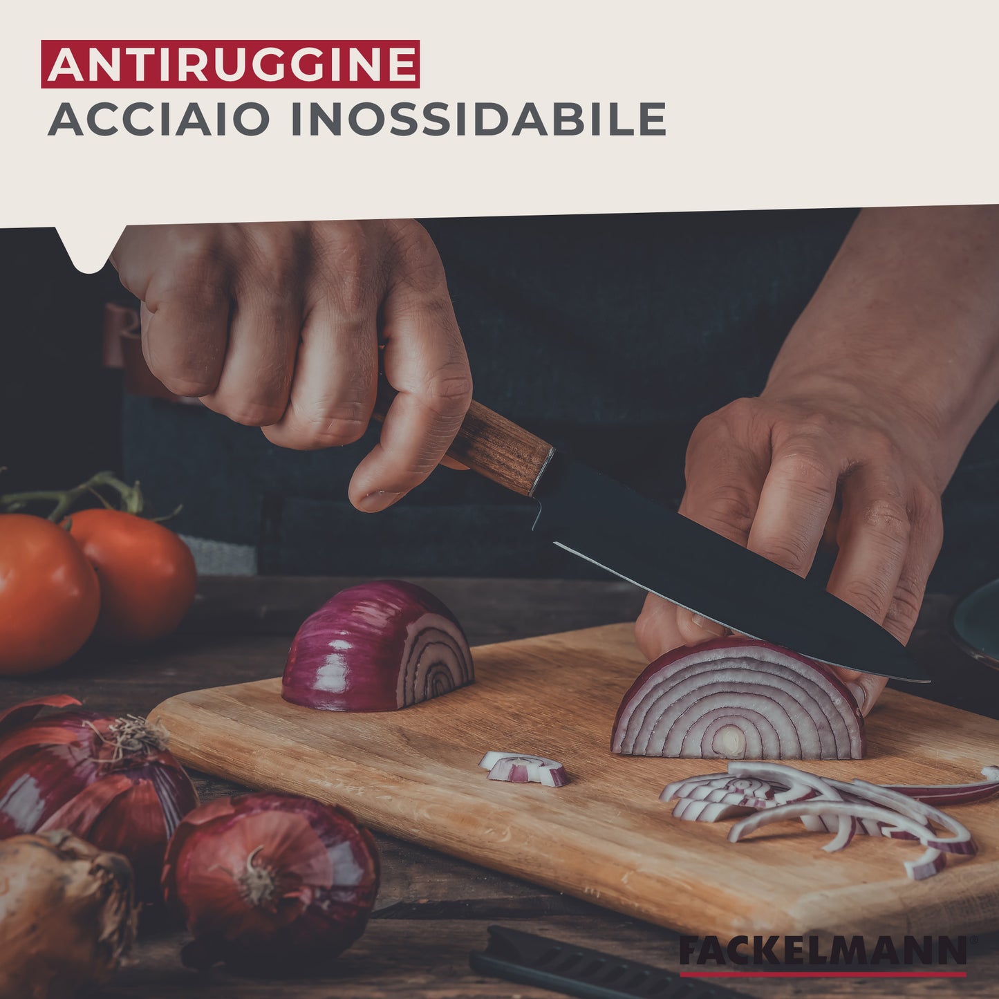 Set Coltello Santoku, Coltello a Lama liscia e Coltello a Lama Seghettata, Linea Flow