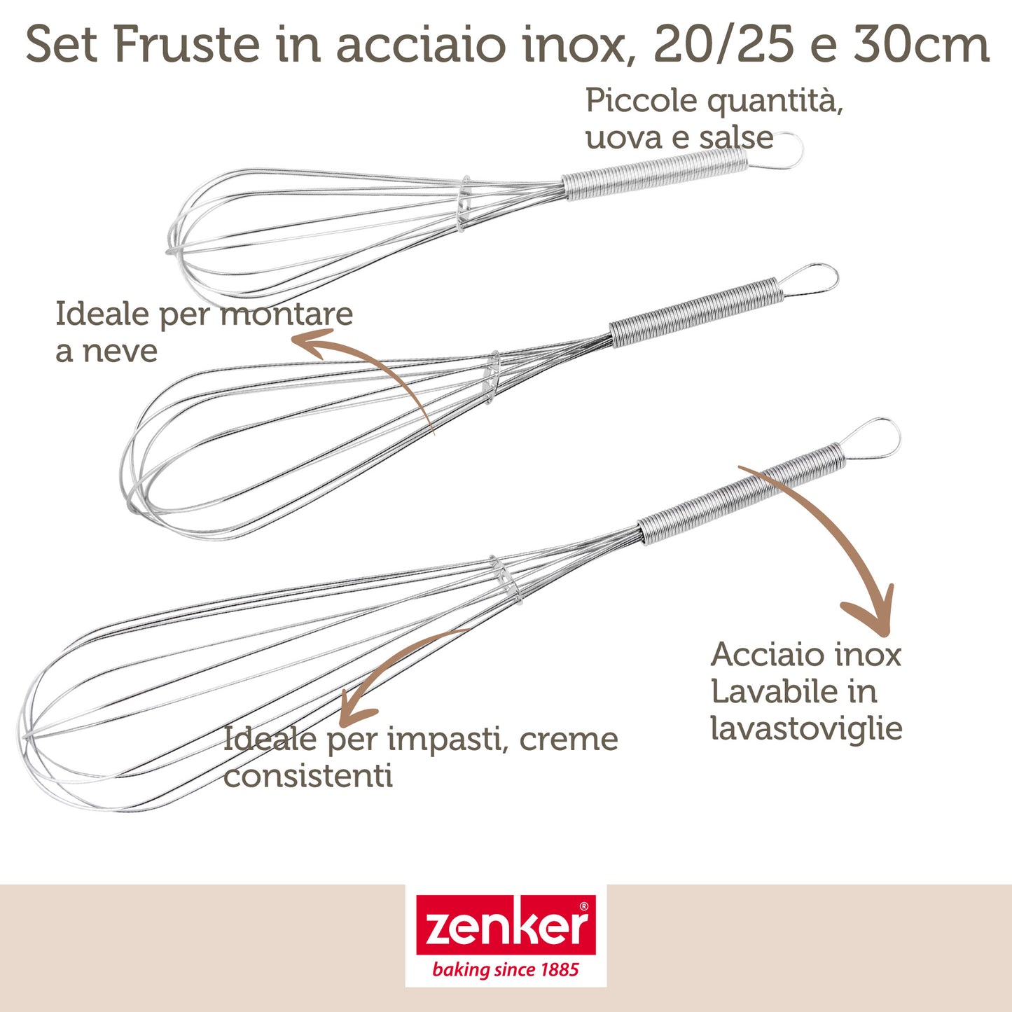 Set 3 Fruste da cucina, 20,25, 30 cm