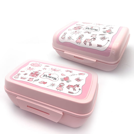 Set da 2 lunch box, design unicorno, 17,5 x 12 x 7 cm e 20 x 13 x 8,5 cm