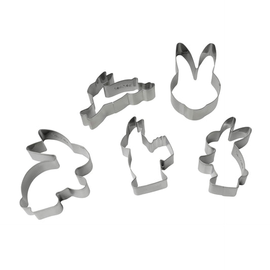 Set 5 tagliabiscotti coniglietti forme assortite
