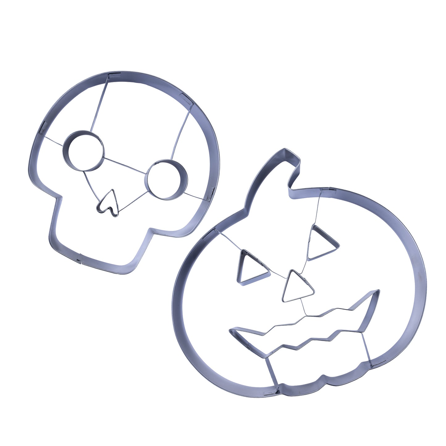 Set 2 Formine Tagliabiscotti Halloween, Tagliabiscotti a Zucca e Teschio in Acciaio Inossidabile, Zenker