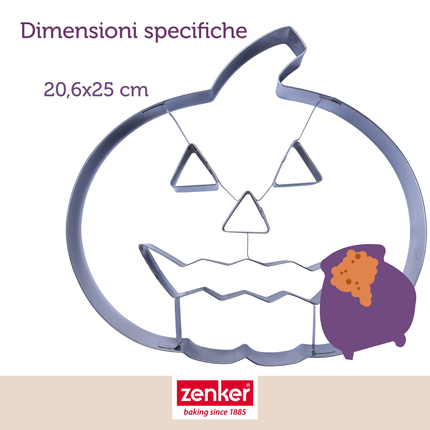 Set 2 Formine Tagliabiscotti Halloween, Tagliabiscotti a Zucca e Teschio in Acciaio Inossidabile, Zenker