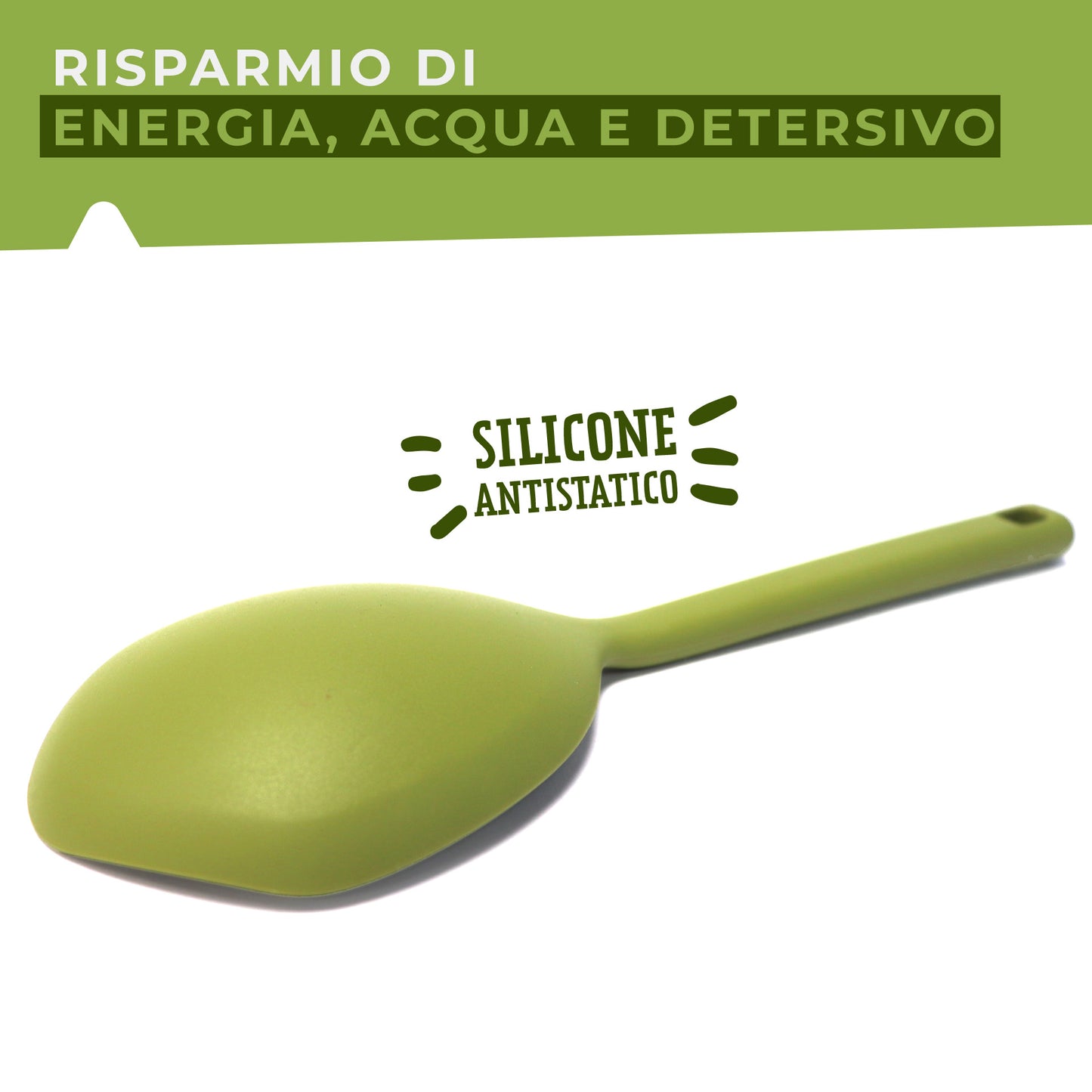 Set di Utensili in silicone, 5 pezzi, Linea Oliva