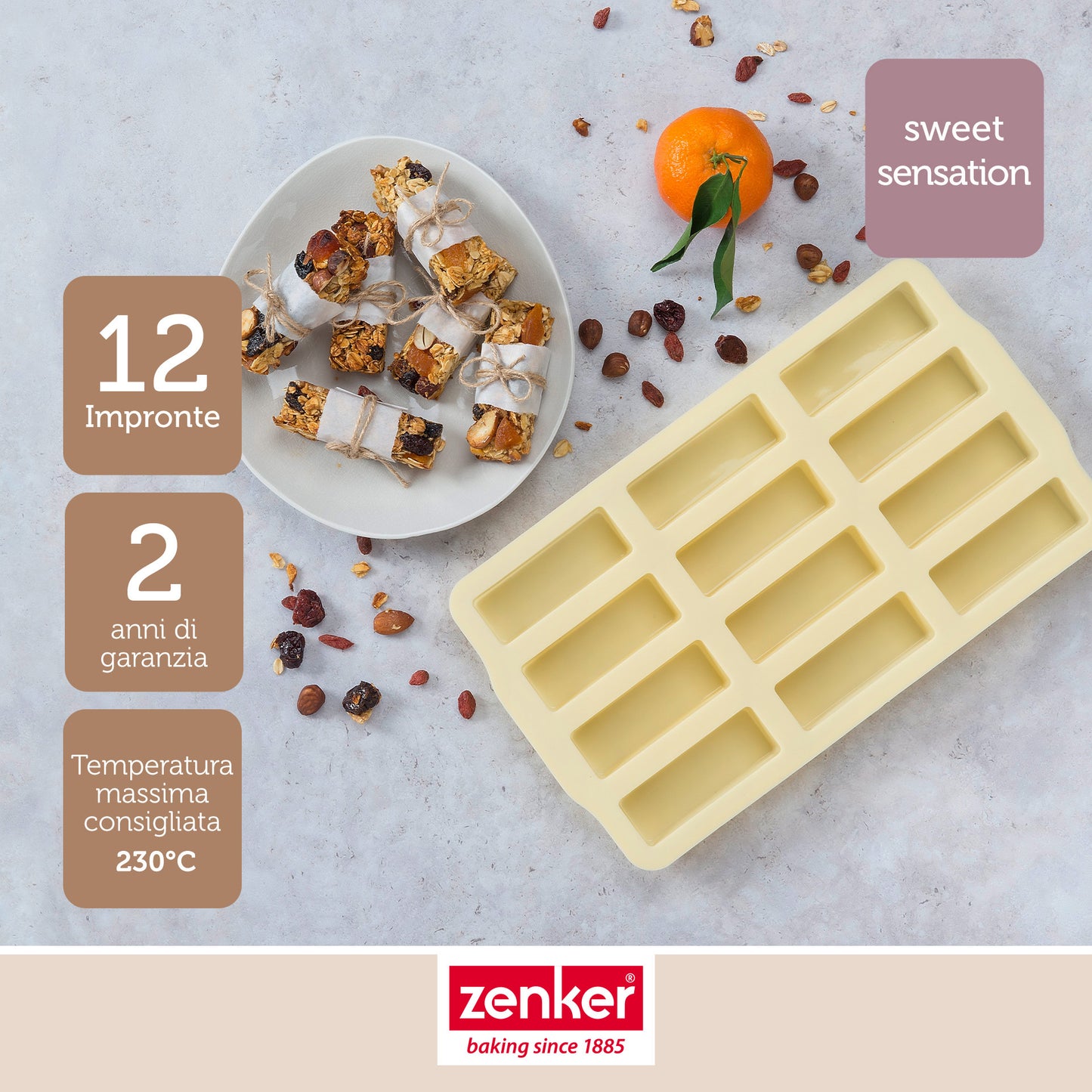 Stampo per barrette, 12 impronte