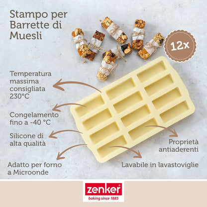 Stampo per barrette, 12 impronte