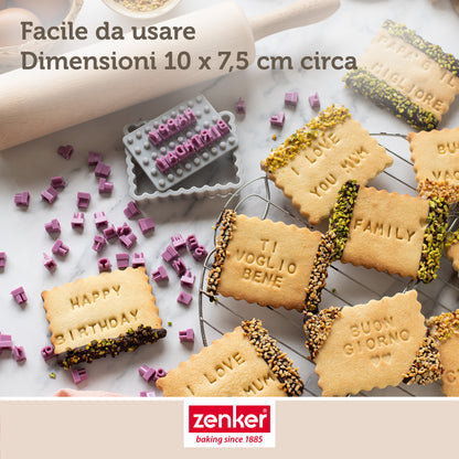 Tagliabiscotti con lettere