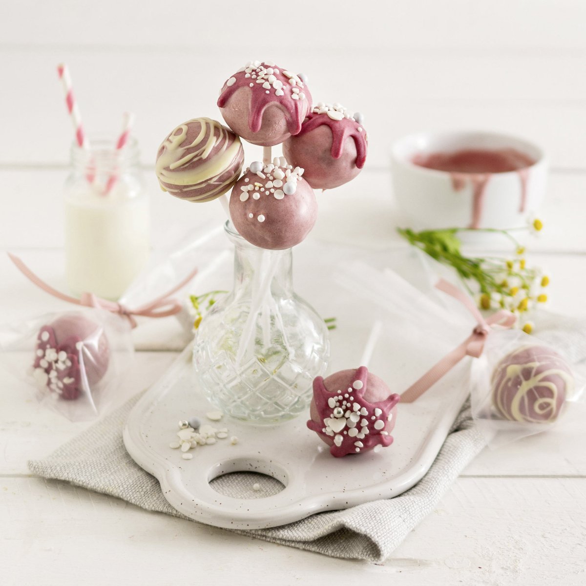 Stampi per cake pop, con bastoncini e sacchetti, 38 x 26 cm
