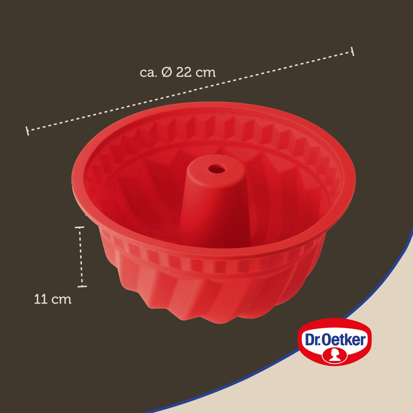 Stampo per ciambella budino in silicone Ø22cm, Linea Flexxibel