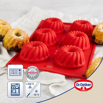 Stampo ciambelle budino 6 impronte in silicone Ø5cm, Linea Flexxibel