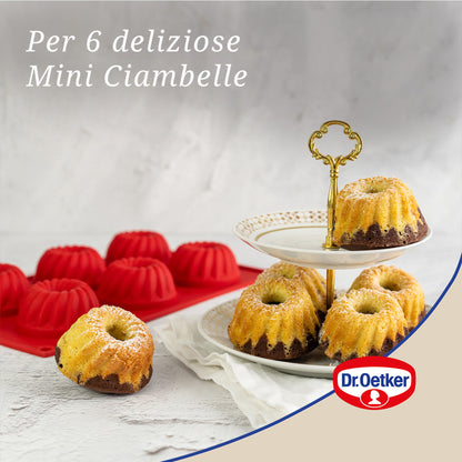 Stampo ciambelle budino 6 impronte in silicone Ø5cm, Linea Flexxibel