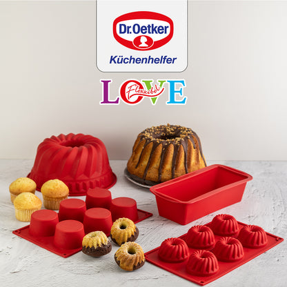 Stampo ciambelle budino 6 impronte in silicone Ø5cm, Linea Flexxibel