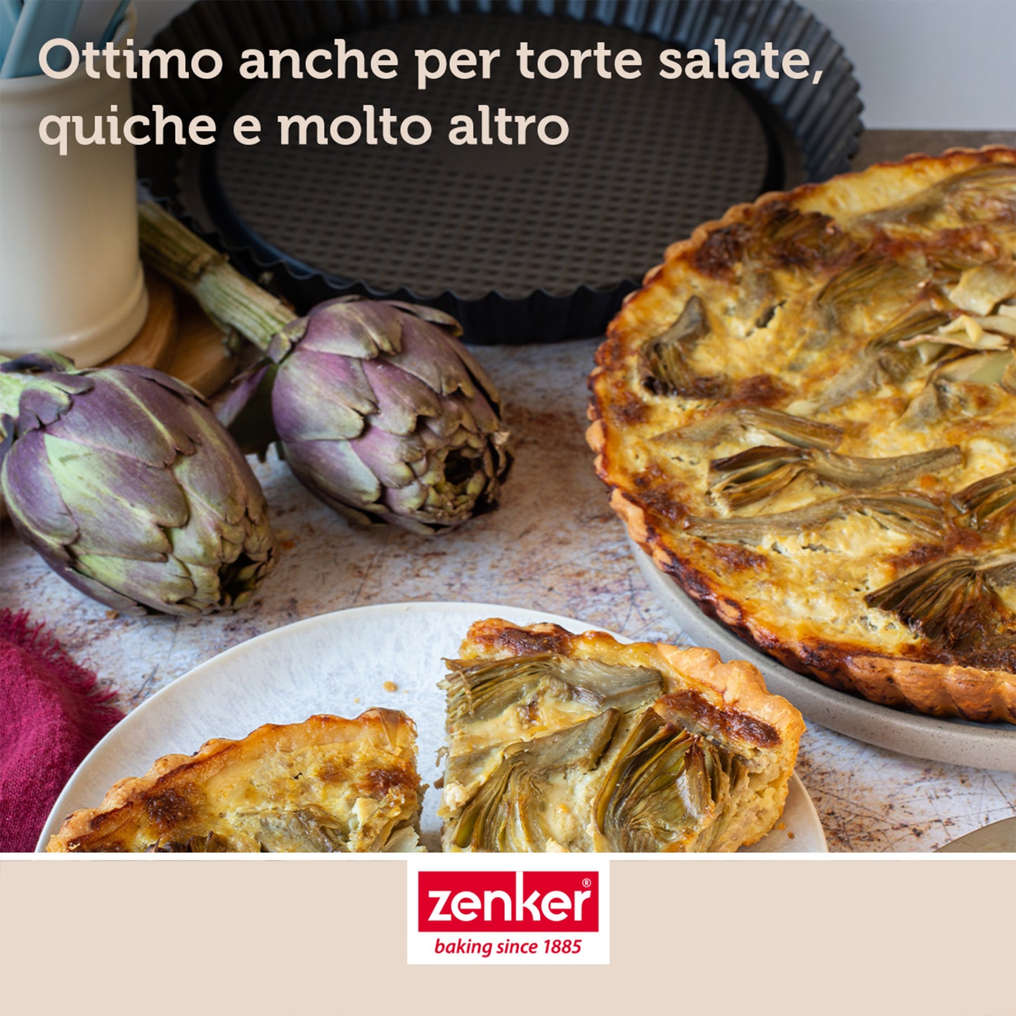 Stampo per crostata Furbo con bordo scanalato, Ø28 cm Linea Black Metallic