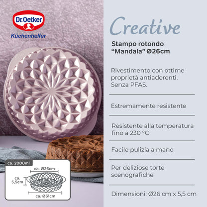 Stampo per torte "Mandala" in alluminio pressofuso