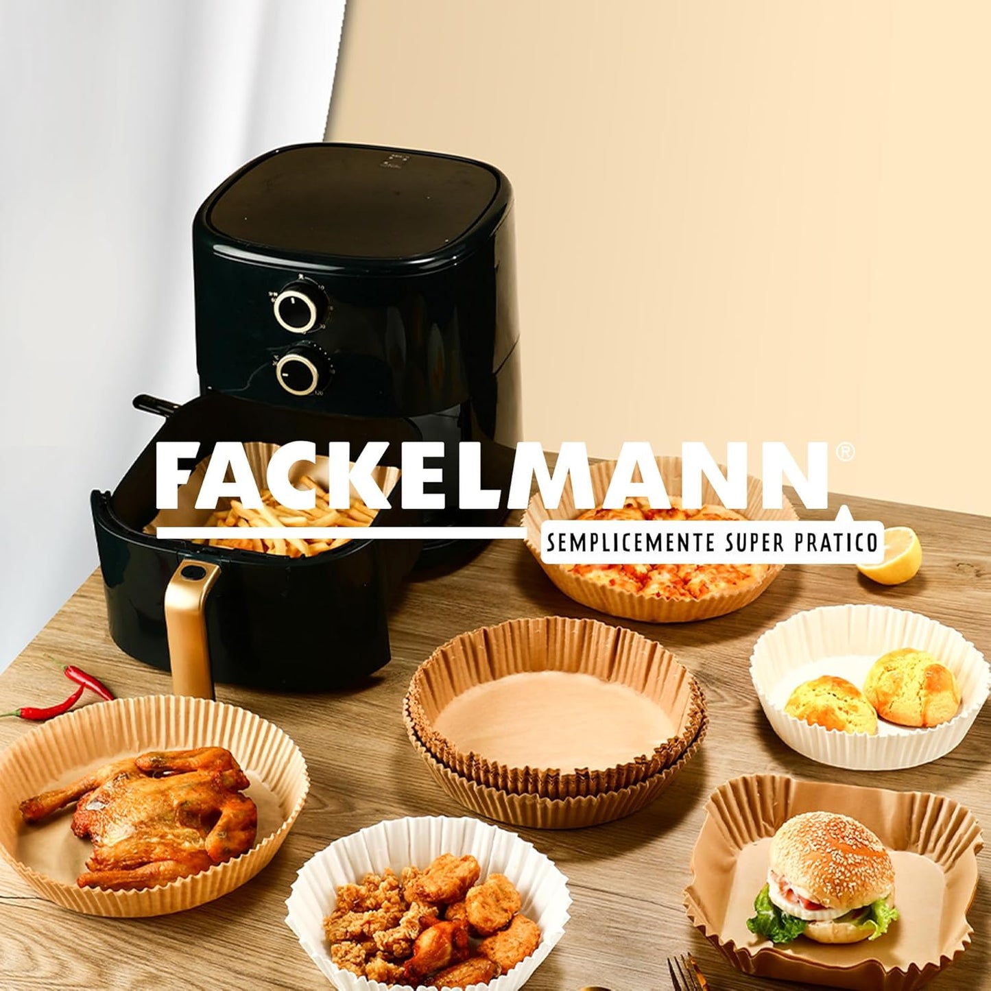 Stampi friggitrice ad aria, 16 cm, 50 pezzi