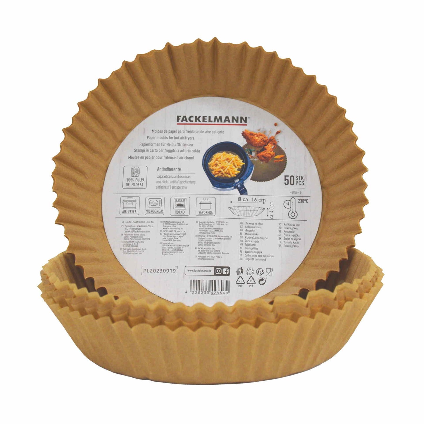 Stampi friggitrice ad aria, 16 cm, 50 pezzi