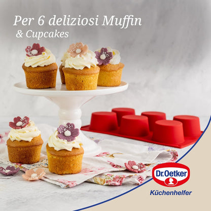 Stampo muffin 6 impronte in silicone Ø5,5cm, Linea Flexxibel