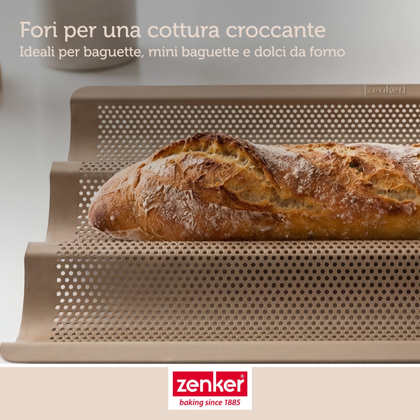Teglia forata per baguette