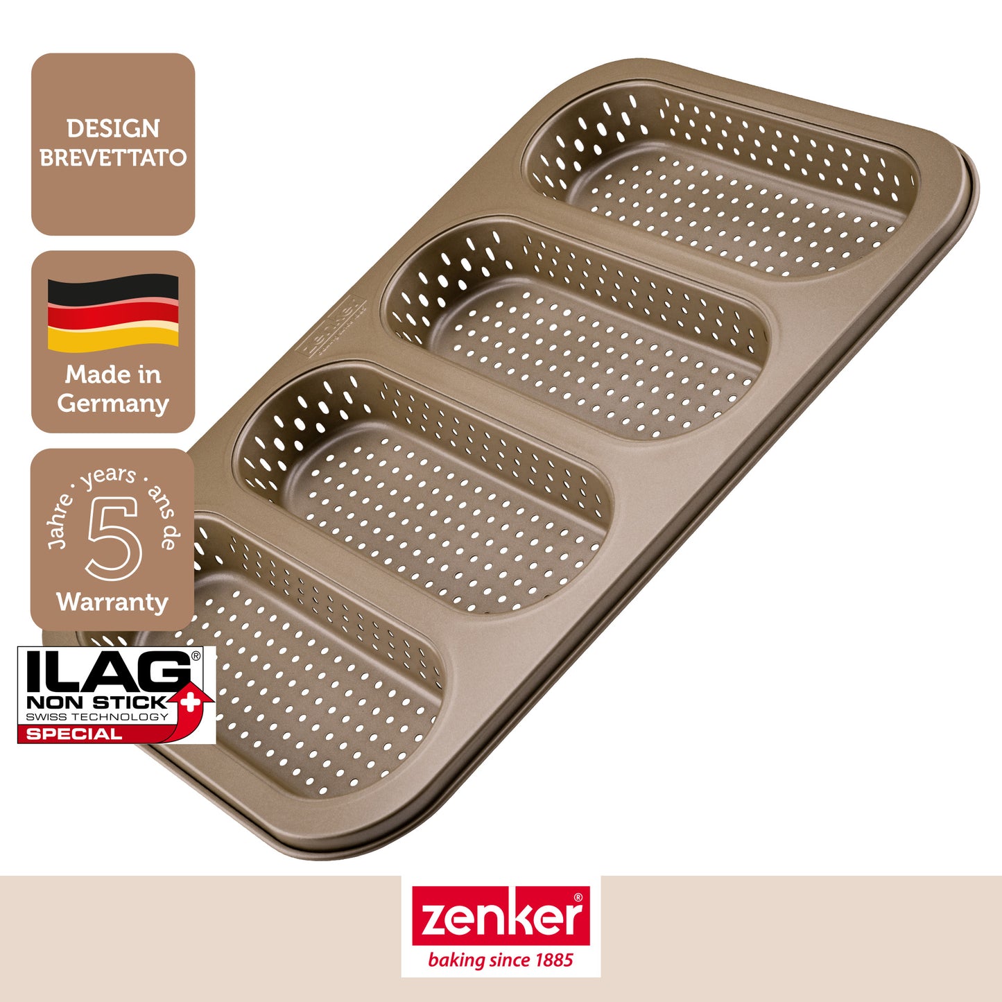 Teglia forata per baguette e panini