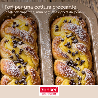 Teglia forata per baguette e panini