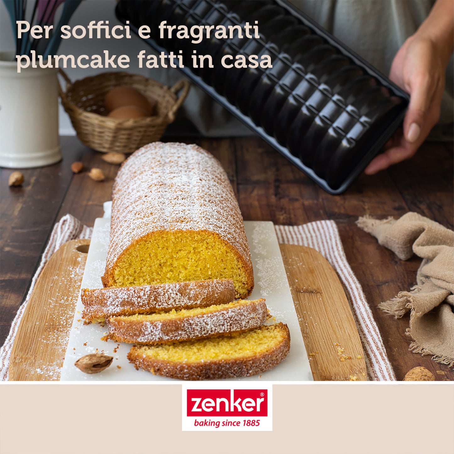 Stampo plumcake semitondo ad onde, 30cm Linea Black Metallic
