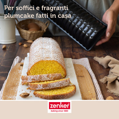 Stampo plumcake semitondo ad onde, 30cm Linea Black Metallic