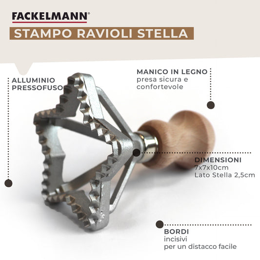 Stampo per ravioli, forma a stella, Fackelmann