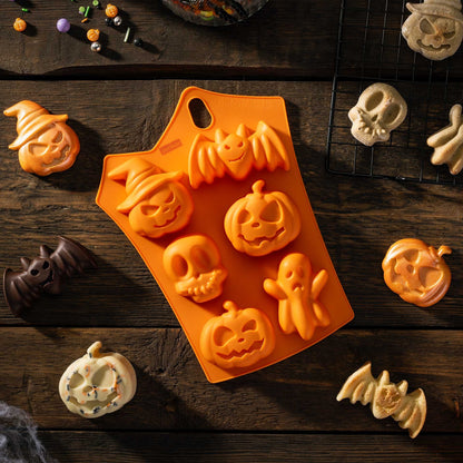 Stampo in Silicone a 6 impronte Halloween, per Mini Torte e Dolci, Zenker, 23x17,5 cm, Zenker