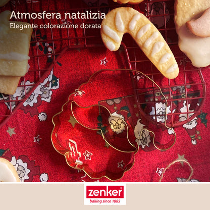 Taglia biscotti forma Babbo Natale,  2 pz, in acciaio inox