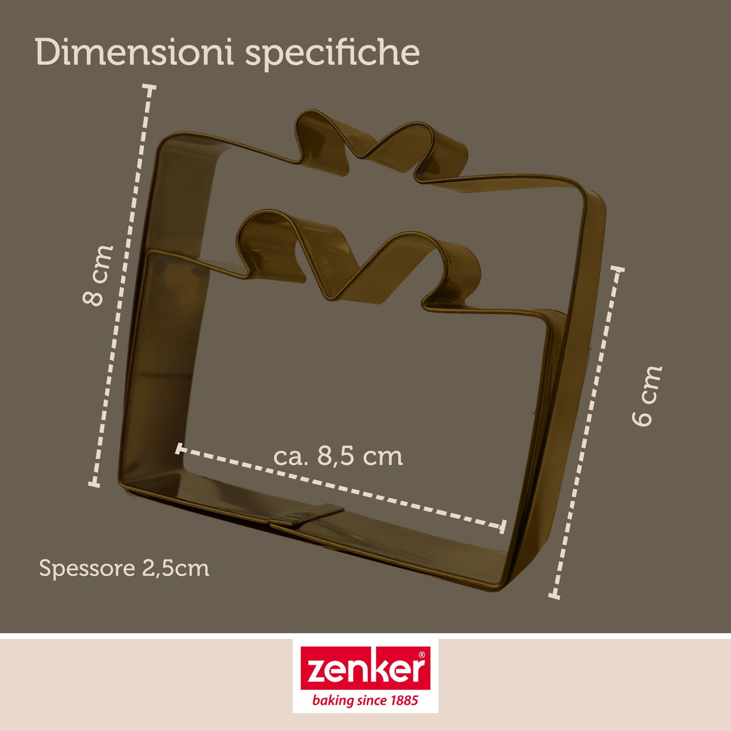 Taglia biscotti Pacchetti regalo, 2 pz, in acciaio inox