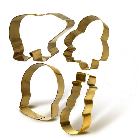 Taglia biscotti Set da 4pz, in acciaio inox