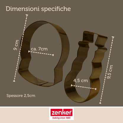 Taglia biscotti Set da 4pz, in acciaio inox