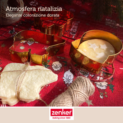 Taglia biscotti Set da 4pz, in acciaio inox