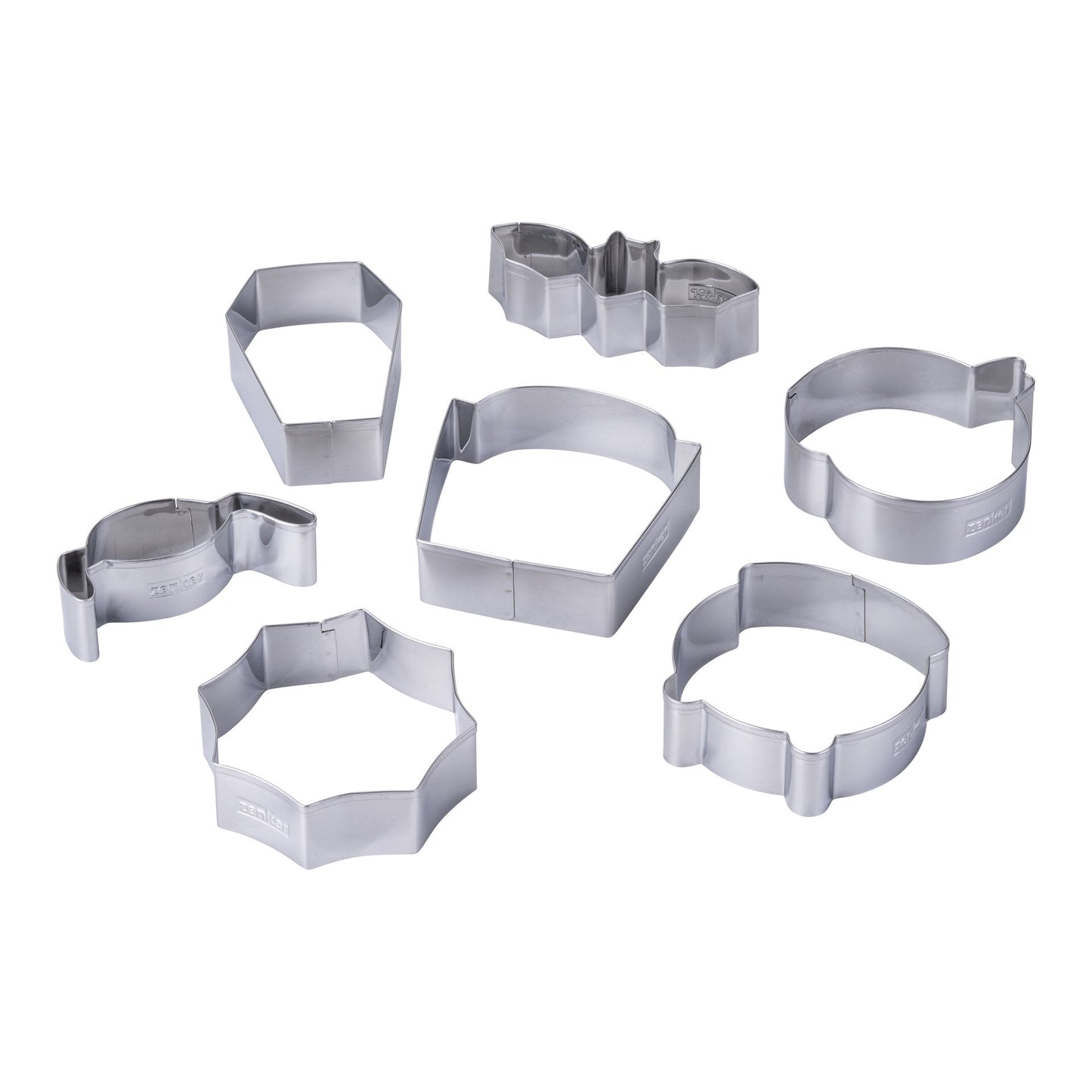 Set 7 Tagliabiscotti Halloween in acciaio inox, lavabili in lavastoviglie, Zenker