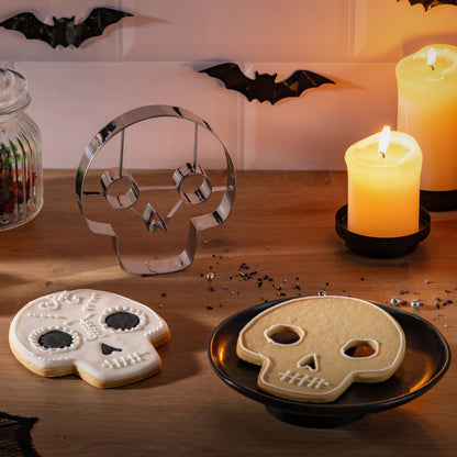 Tagliabiscotto Teschio di Halloween, in acciaio Inox, 15x17 cm, Zenker