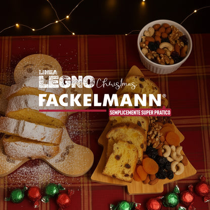 Tagliere a forma di Albero di Natale, in legno di bambù