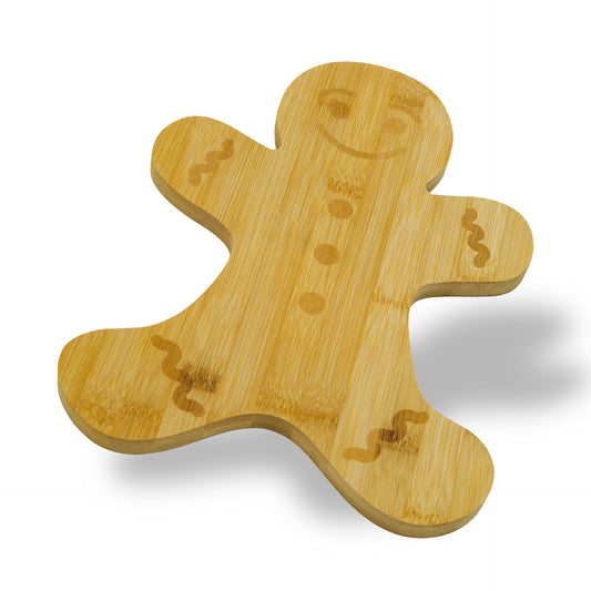 Tagliere a forma di Omino di Pan Di Zenzero, in legno di bambù