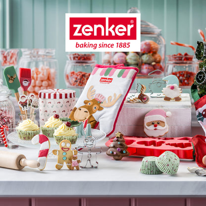 Set Natale Tagliere Omino di Pan di Zenzero in Bambù e Formina per Biscotti in Acciaio Inox