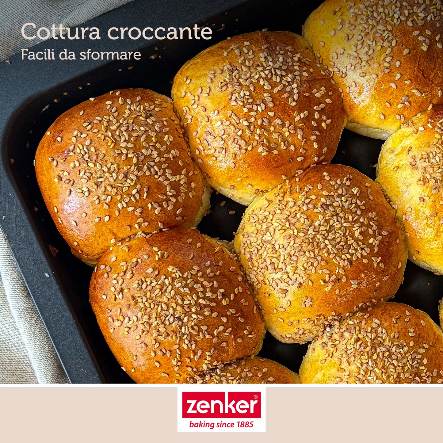 Teglia per panini monoporzione 12 impronte, Linea Black Metallic