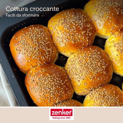 Teglia per panini monoporzione 12 impronte, Linea Black Metallic