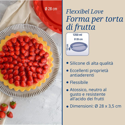 Stampo furbo per crostata in silicone Ø28cm, Linea Flexxibel