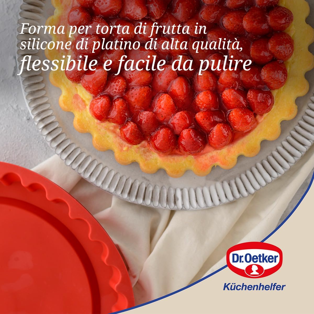 Stampo furbo per crostata in silicone Ø28cm, Linea Flexxibel